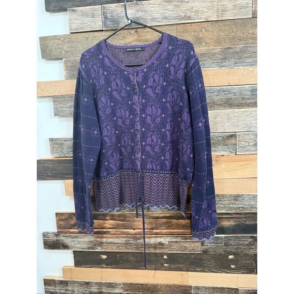 Gudrun Sjoden purple cardigan size L